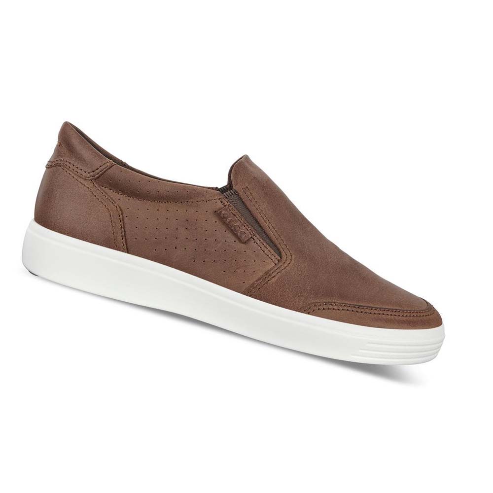 Pánské Boty Casual Ecco Soft 7 Slip-on Hnědé | CZ 481MQZ